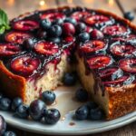 Plum Blueberry Upside Down Cake