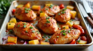Sheet Pan Hawaiian Chicken