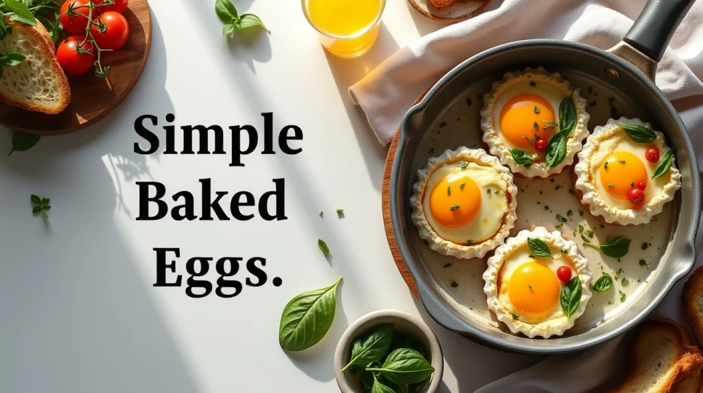Baked eggs breakfast