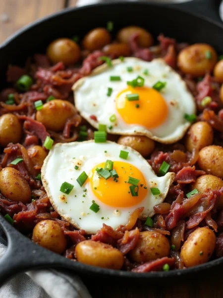 Skillet corned beef hash