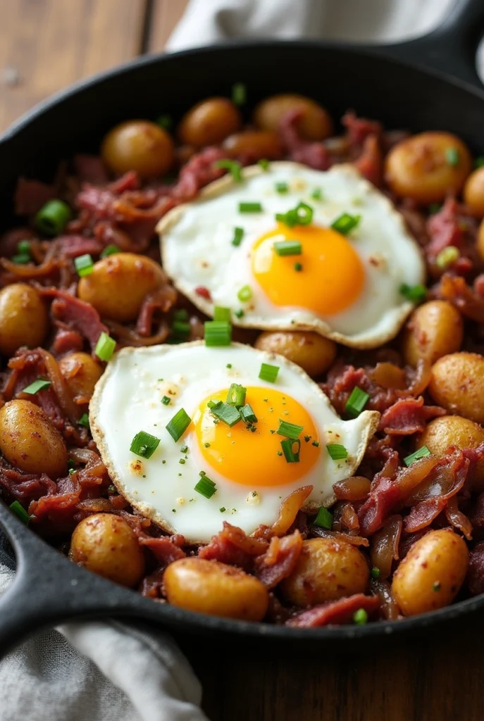 Skillet corned beef hash