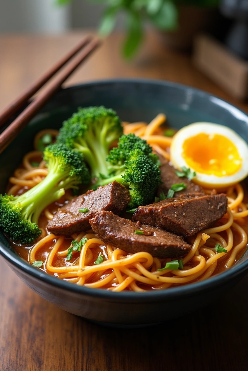 beef and broccoli ramen