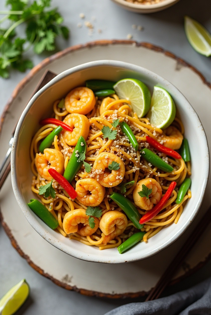 Singaporean Noodle Curry Shrimp