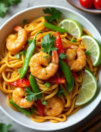 Singaporean Noodle Curry Shrimp