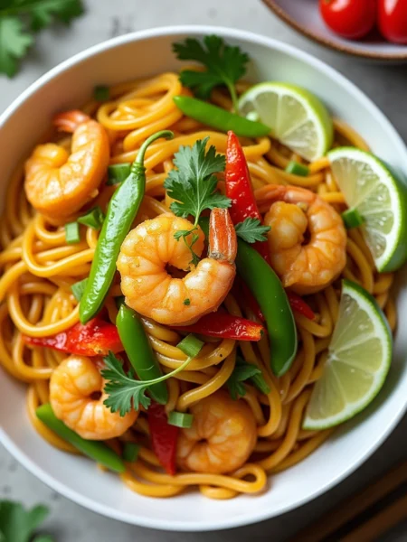 Singaporean Noodle Curry Shrimp