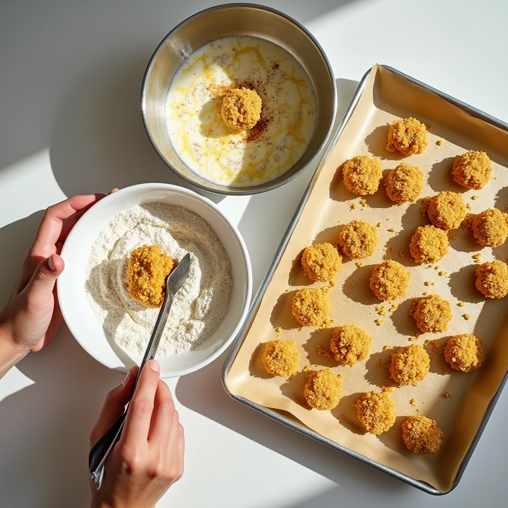 Step 4: Bread the Tofu Nuggets