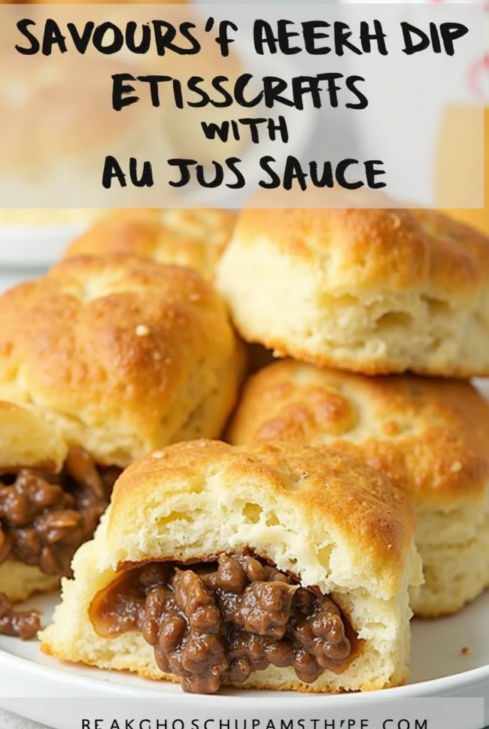 french dip stuffed biscuits
